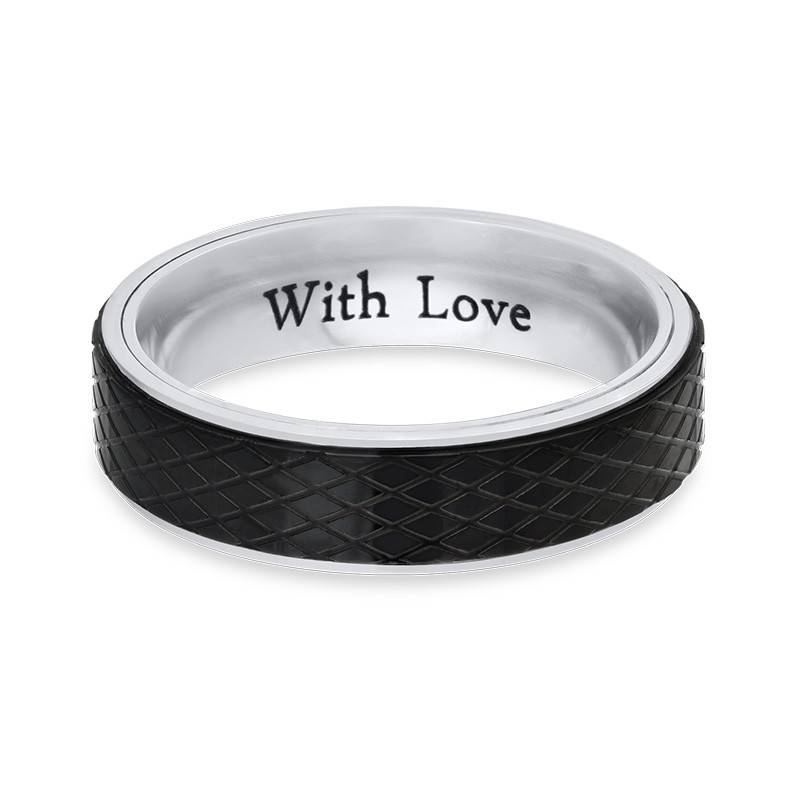 Anillo Personalizado para Hombre en Acero Inoxidable-1 foto de producto