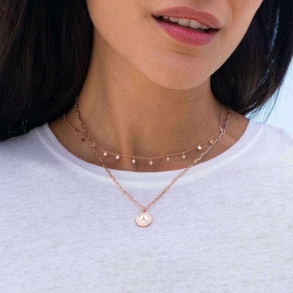 Gargantilla de Estrellas en Chapa de Oro Rosa-3 foto de producto