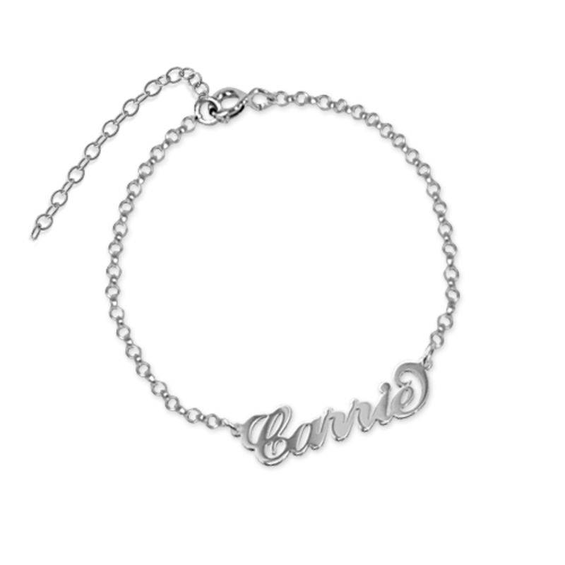 Pulsera con Nombre Carrie en Plata Esterlina-4 foto de producto