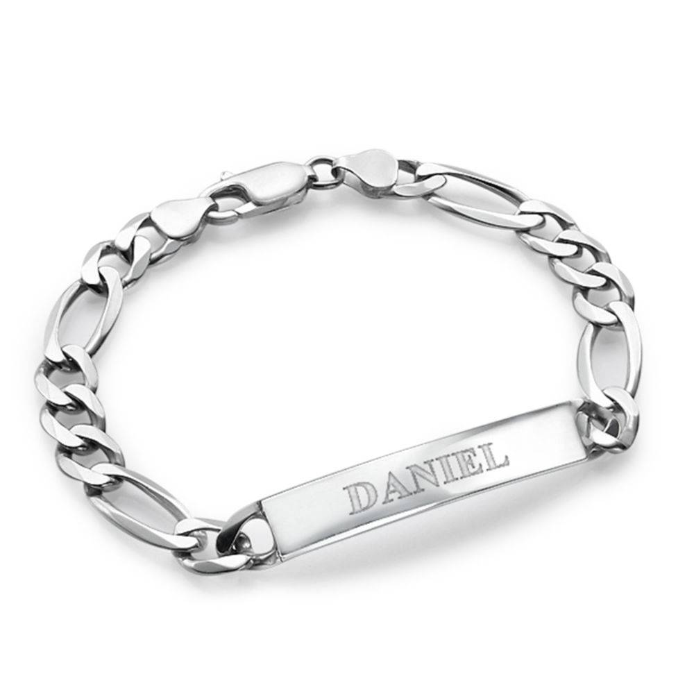 Pulsera con Identificación Estilo Amigo para Hombres en Plata-1 foto de producto