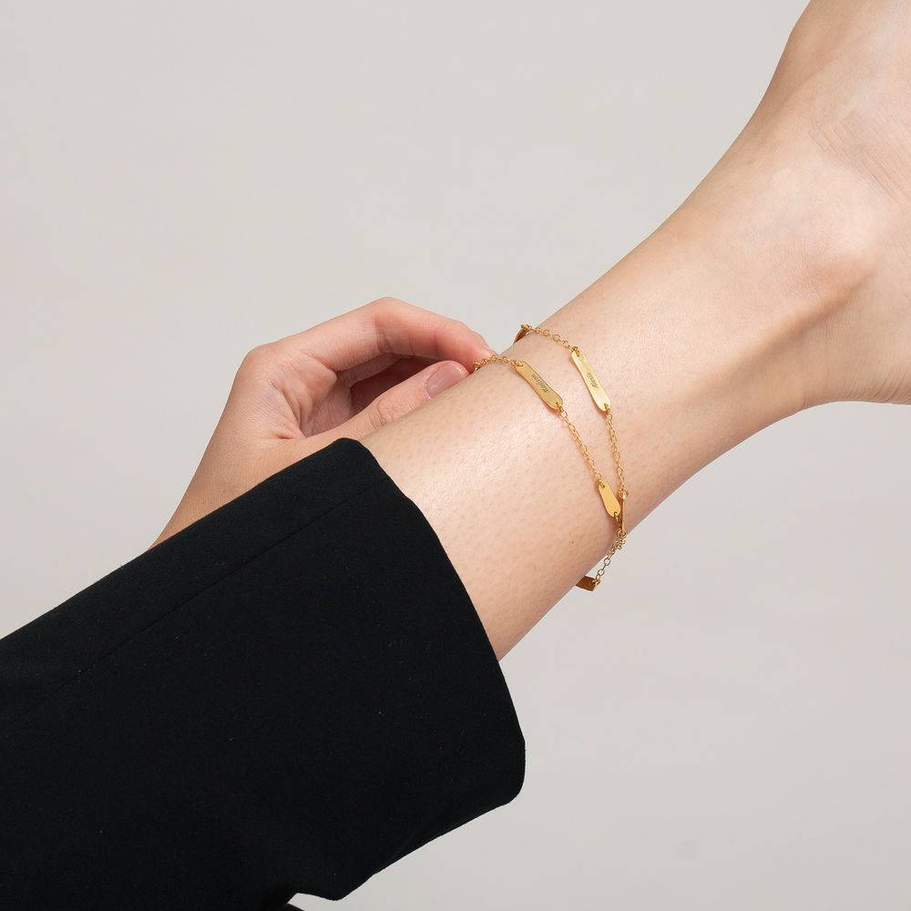 Pulsera / Tobillera Milestones en Chapa de Oro 18K-6 foto de producto