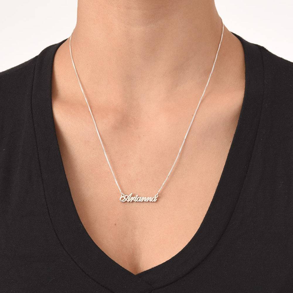 Collar con Nombre Clásico - Extra Fuerte en Plata Esterlina-2 foto de producto