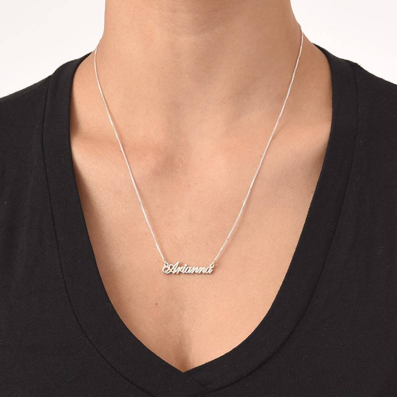Collar con Nombre Clásico - Extra Fuerte en Plata Esterlina-3 foto de producto