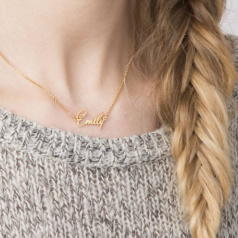 Collar con Nombre Diminuto - Extra Fuerte en Chapa de Oro-2 Collar con Nombre Diminuto - Extra Fuerte en Chapa de Oro-2 foto de producto
