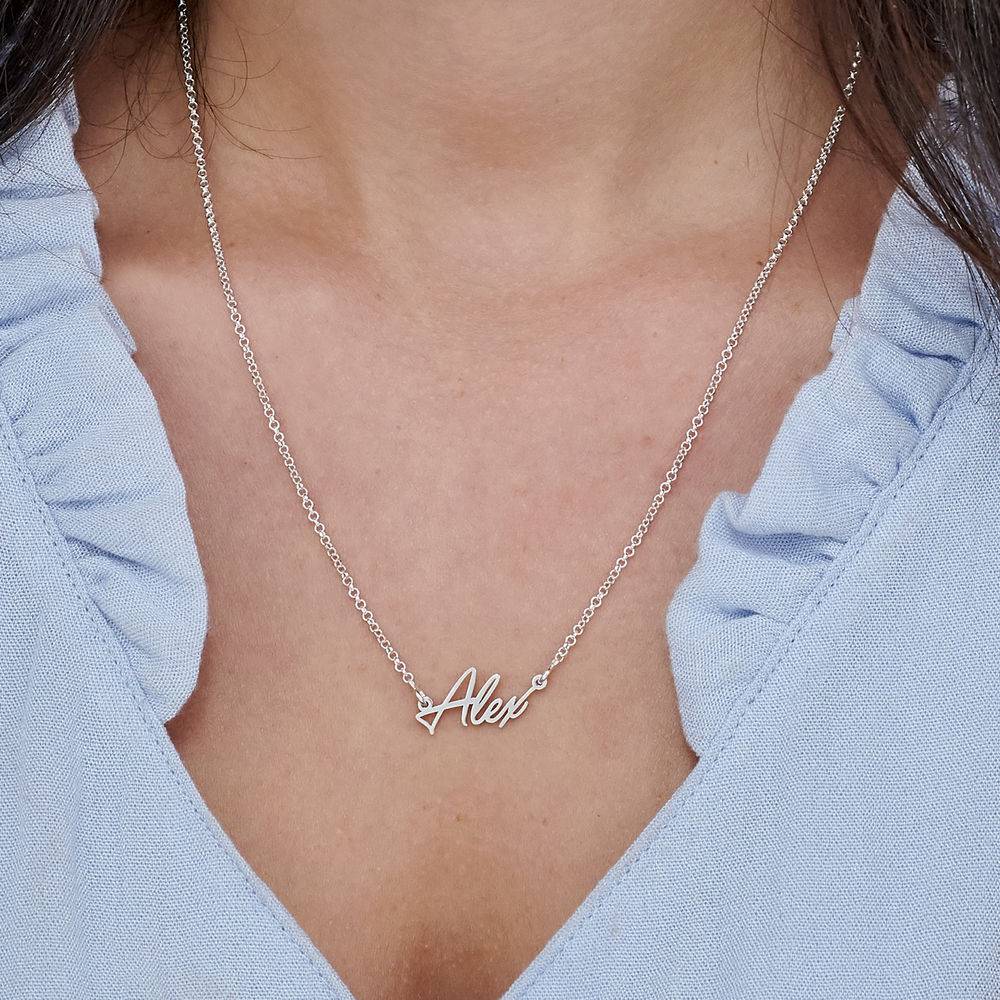 Collar con Nombre Diminuto - Extra Fuerte en Plata Esterlina-3 foto de producto