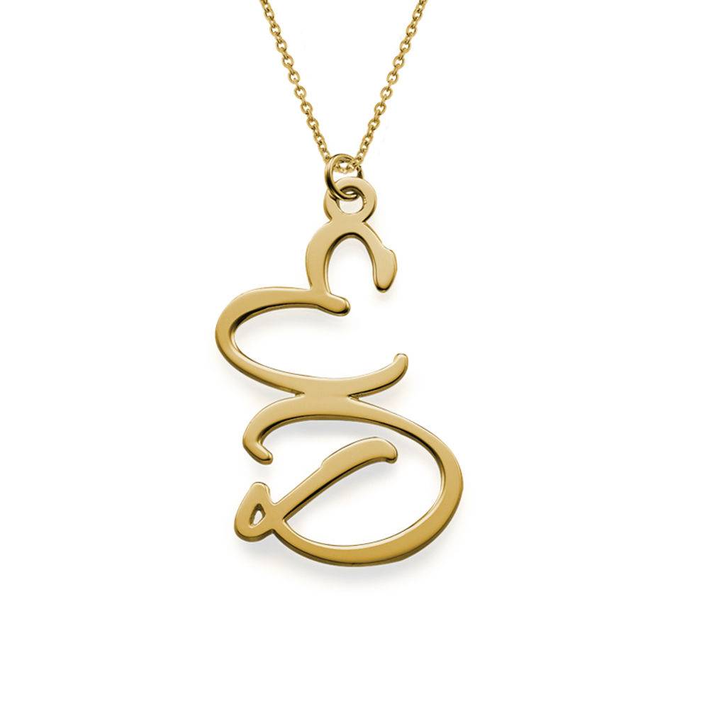 Collar de Dos Iniciales en Baño de Oro-2 foto de producto