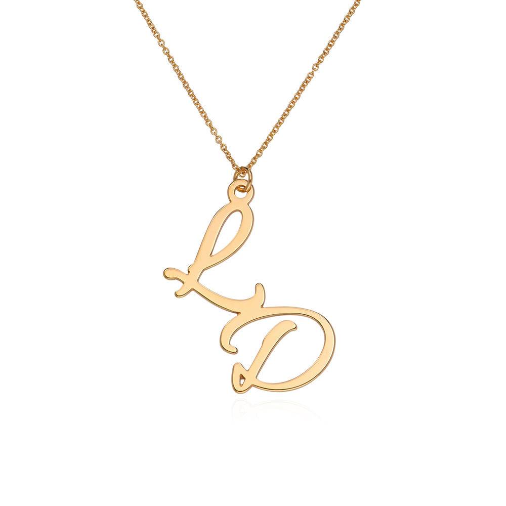 Collar de Dos Iniciales en Vermeil de Oro-4 foto de producto