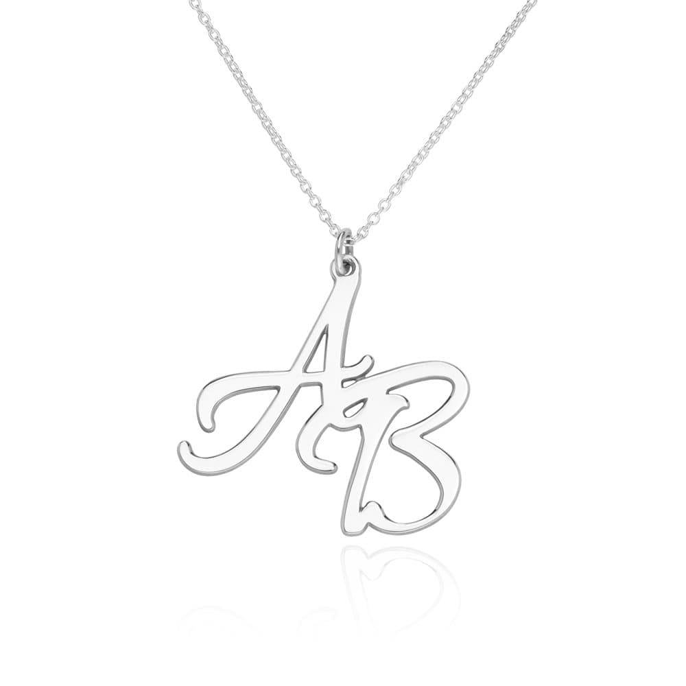 Collar de Dos Iniciales en Plata-1 foto de producto