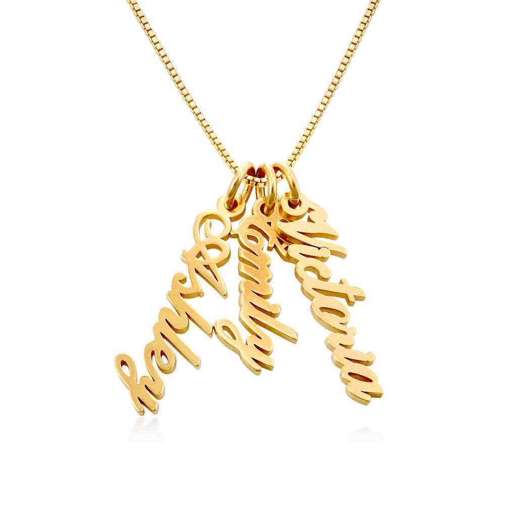Collar con Nombre Vertical en Baño de Oro-2 foto de producto