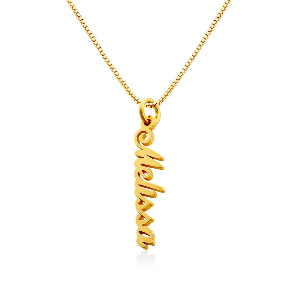 Collar con Nombre Vertical en Baño de Oro-3 foto de producto