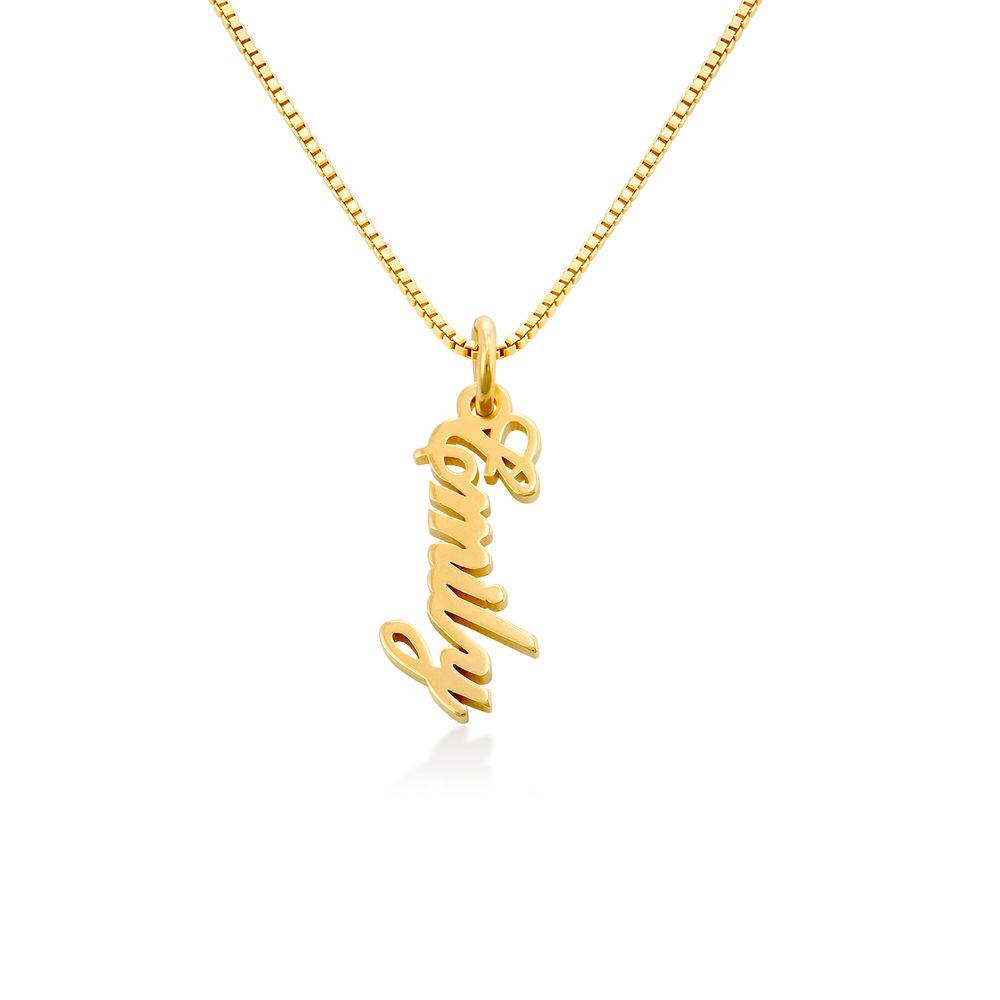 Collar con Nombre Vertical en Vermeil de Oro-1 foto de producto