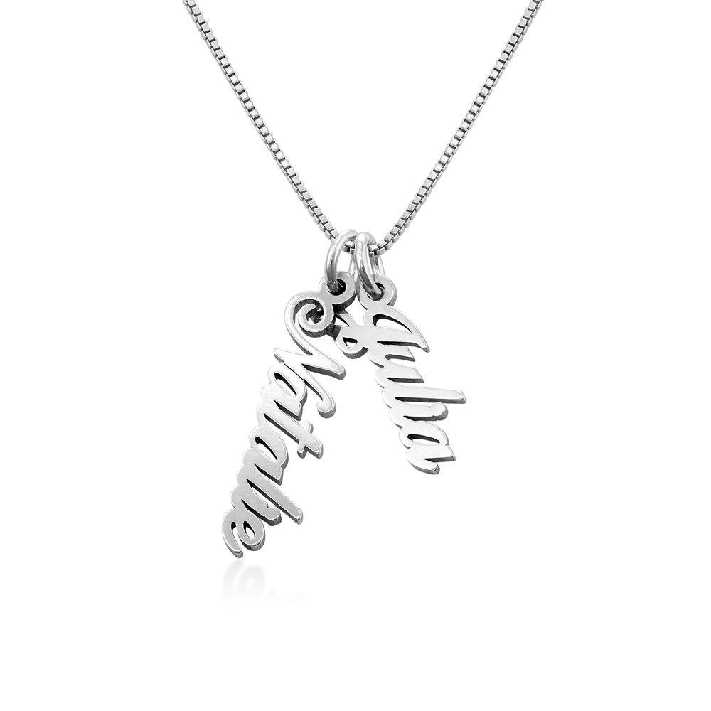 Collar con Nombre Vertical en Plata-1 foto de producto