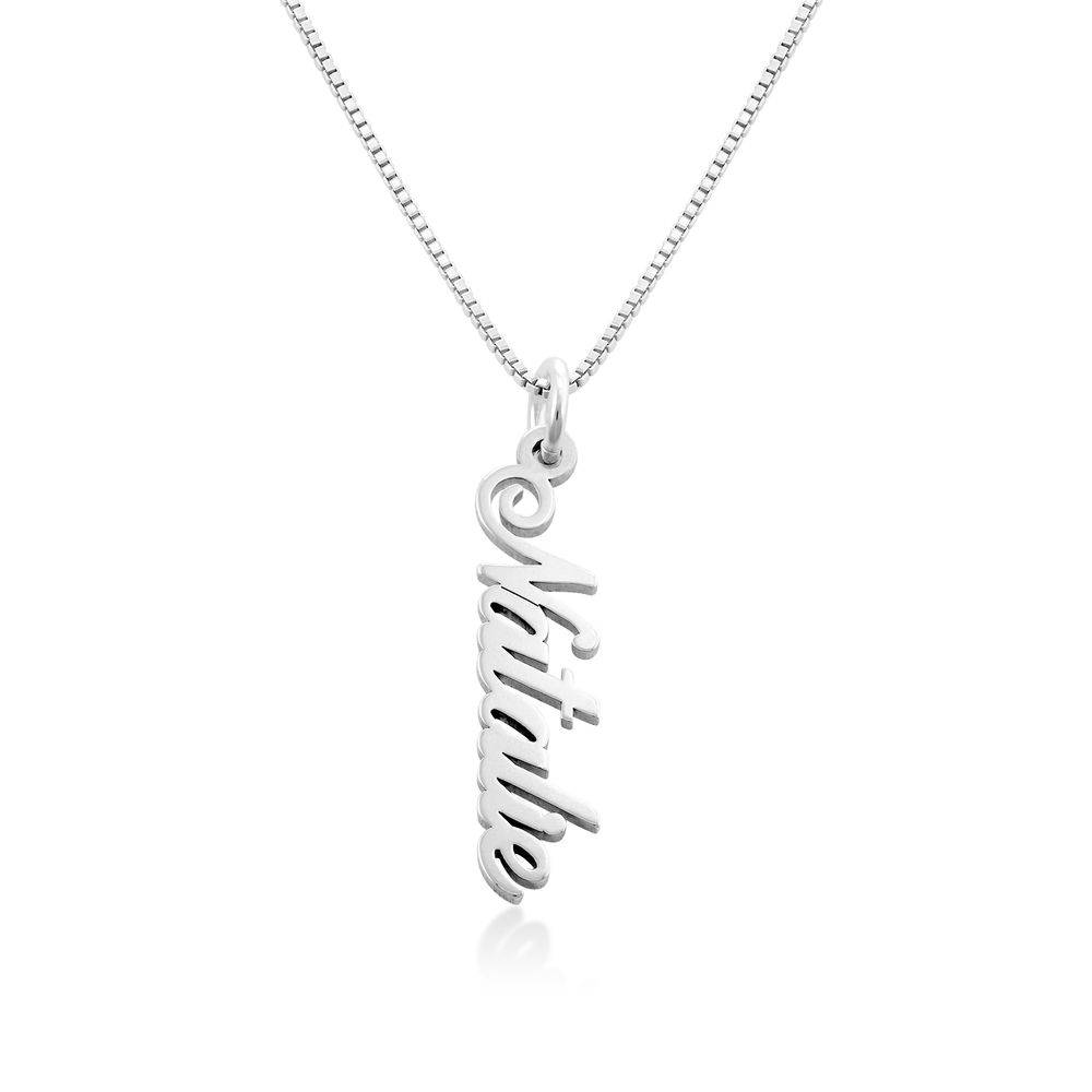 Collar con Nombre Vertical en Plata-2 foto de producto