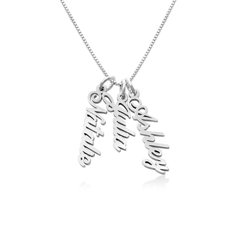 Collar con Nombre Vertical en Plata-3 foto de producto