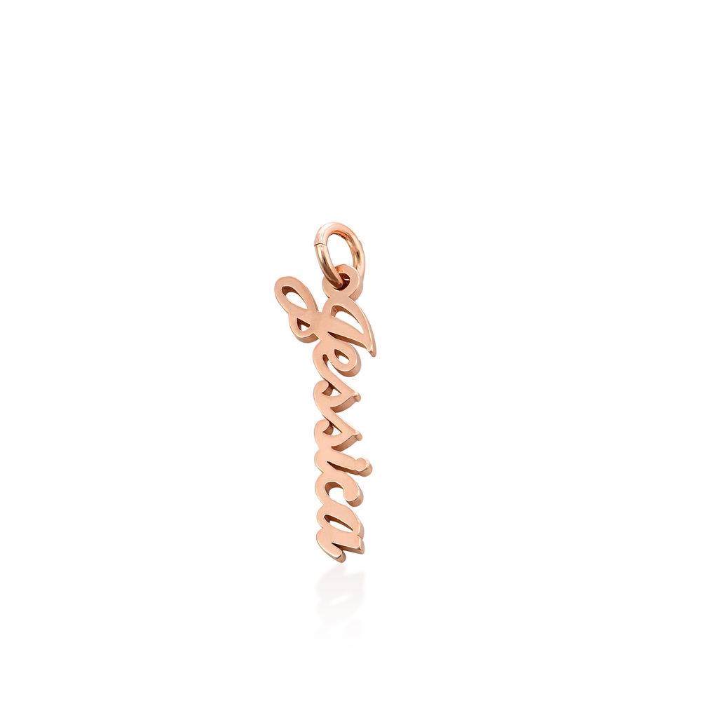 Colgante Vertical con Nombre en Chapa de Oro Rosa-3 foto de producto