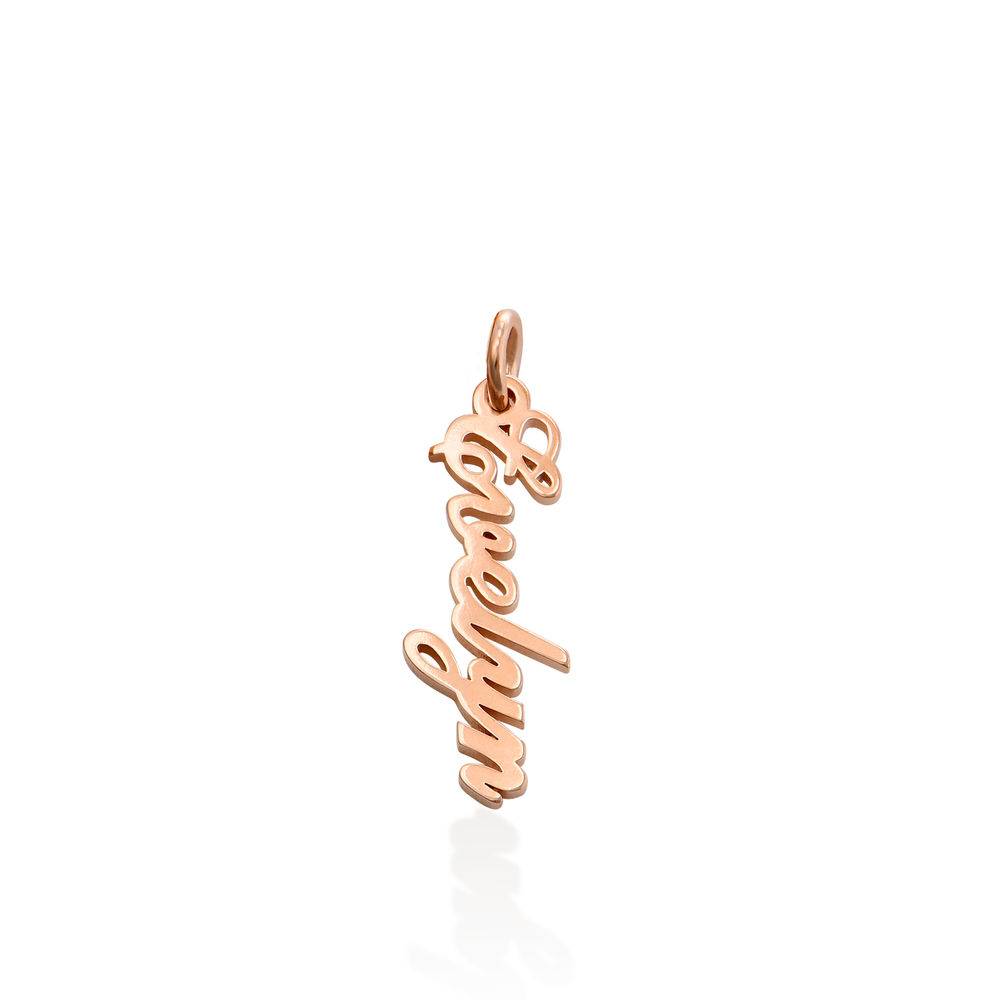 Colgante Vertical con Nombre en Chapa de Oro Rosa-2 foto de producto
