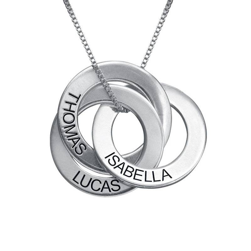 Collar de Anillos Rusos en Plata Esterlina-4 foto de producto