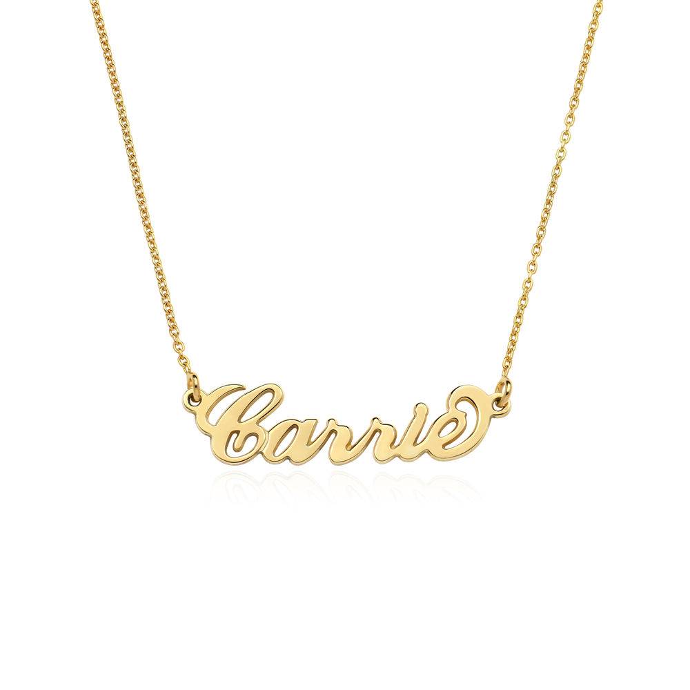 Collar con Nombre Carrie Pequeño en Baño de Oro Version-1 foto de producto