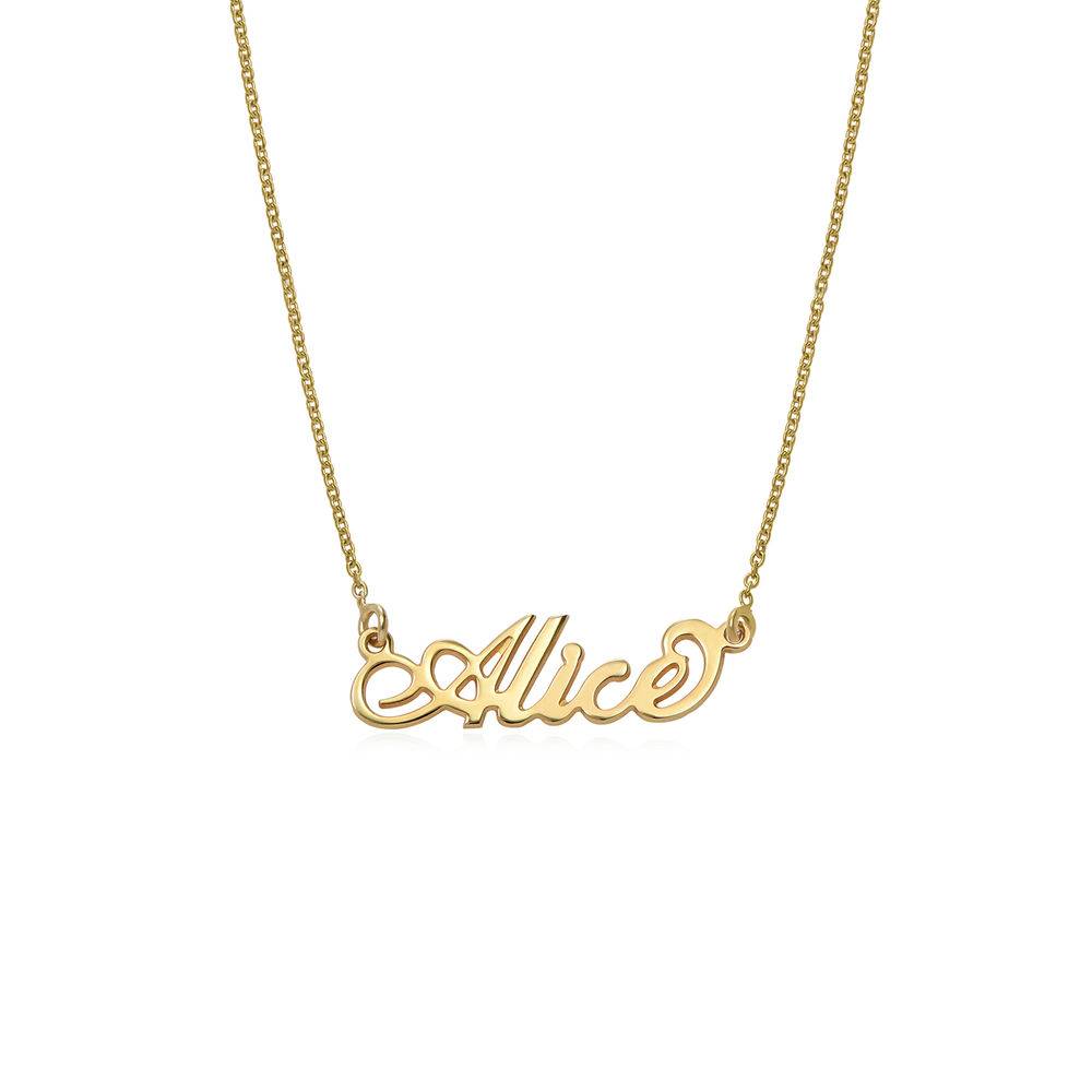 Collar con Nombre Carrie Pequeño en Baño de Oro Version-2 foto de producto